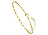 Armband JOBO "Kastenarmband Kastenkette", gold (goldfarben), Armbänder, Damen, 20cm, Edelstahl, Armband, Edelstahl goldfarben 17-20 cm