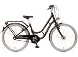 Jugendfahrrad BACHTENKIRCH "BULEVA" Gr. 35, schwarz (mattschwarz, mattschwarz), Fahrräder, Kinder, 35cm, 24 Zoll (60,96cm), für Damen und Herren, Nabenschaltung