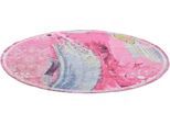 Teppich GINO FALCONE "Cosima-111", rosa, B:160cm H:3mm L:160cm Ø:160cm, Polyester, Teppiche, Teppich, flachgeweber Jaquard-Teppich, mit Chenillegarn, modernes Design