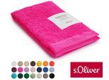Gästehandtuch S.OLIVER "s.Oliver, Premium Qualität, 600 gr/m², auch als Sets erhältlich", pink, B:30cm L:50cm, Walkfrottier, Baumwolle, Handtücher, große Farbauswahl, auch als Duschtuch, Waschhandschuh, Handtuch