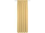 Vorhang ADAM "Uni Collection light", gelb (quitte), B:142cm H:405cm, Baumwolle (Bio-Baumwolle), Gardinen, aus 100% Bio-Baumwolle
