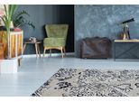 Teppich KAYOOM "River 120", schwarz (grau, schwarz), B:80cm H:10mm L:150cm, Baumwolle, Teppiche, Teppich, Jacquard, Retro- und Vintage-Design, Baumwollrücken