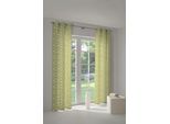 Vorhang ADAM "Retro Floret" Gr. 1, grün (hellgrün), B:145cm H:145cm, Jacquard, Baumwolle (Bio-Baumwolle), Gardinen, aus 100% Bio-Baumwolle