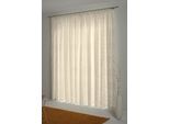 Vorhang ADAM "Flower Cuvée" Gr. 5, beige (natur), B:142cm H:255cm, Jacquard, Baumwolle, Gardinen, aus 100% Bio-Baumwolle