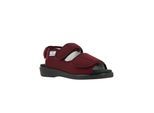 Sandale, Herren, Gr. 46, rot (bordeaux), Polyester, Schuhe Sandale