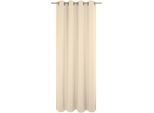 Vorhang WIRTH "Newbury" Gr. 1, beige, B:130cm H:145cm, Jacquard, Baumwolle, Polyester, Gardinen