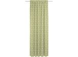 Vorhang ADAM "Retro Floret" Gr. 1, grün (hellgrün), B:142cm H:145cm, Jacquard, Baumwolle, Gardinen, aus 100% Bio-Baumwolle