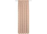 Vorhang ADAM "Retro Floret" Gr. 1, orange (papaya), B:142cm H:145cm, Jacquard, Baumwolle, Gardinen, aus 100% Bio-Baumwolle
