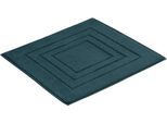 Badematte VOSSEN "Feeling" Gr. 2, blau (poseidon), H:10mm, Baumwolle, Badematten, Badematte, Badteppich, Uni-Farben, mit Bordüre, Hoch-Tief Effekt, reine Baumwolle