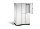 C+P Spind doppelstöckig XL Intro, H1950xB1220xT590mm, Front Lichtgrau, Korpus Lichtgrau (8270-303) ; C + P Möbelsysteme (8270-303|S10000)