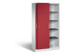 C+P Schiebetürenschrank Asisto, H1980xB1000xT435mm, Front Rubinrot, Korpus Lichtgrau (142002-000) ; C + P Möbelsysteme (142002-000|S10134)