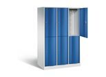 C+P Spind doppelstöckig XL Resisto, H1950xB1148xT640mm, Front Enzianblau, Korpus Lichtgrau (8270-373) ; C + P Möbelsysteme (8270-373|S10011)