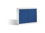 C+P Sideboard mit Schiebetüren Acurado, H1200xB1600xT500mm, Front Enzianblau, Korpus Lichtgrau ; C + P Möbelsysteme (2157-1200|S10051)