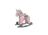 Chipolino Schaukeltier Einhorn Sound Räder Holz Steigbügel sattelförmiger Sitz rosa