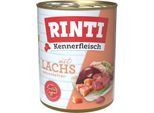 RINTI Kennerfleisch Nassfutter Hund, Adult, Dose, Lachs 12x800 g