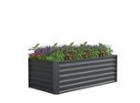 VCM Metall Hochbeet rechteckig stehender Pflanzkasten Gartenbeet für Garten Terasse Pflanzbeet H. 60 x B. 180 x. T. 90 cm Galdo XL