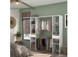 Parisot Mehrzweckschrank "Combi 2" Weiß - Grau