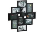 Relaxdays Bilderrahmen , Schwarz , Kunststoff, Wellpappe , 50x55x2.5 cm , Bilder & Rahmen, Bilderrahmen, Bilderrahmen-Collagen