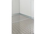 Gerätehaus-Fußboden BIOHORT "für Gerätehaus Europa Gr. 7", silber (silberfarben), B:285,5cm H:0,5cm T:285,5cm, Aluminium, Gartenhaus-Fußböden, 285,5x 285,5 cm