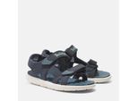 Sandale TIMBERLAND "PERKINS ROW BACKSTRAP SANDAL", Mädchen, Gr. 34 (2), blau (dunkelblau, grün), Synthetik, Schuhe Sandale, mit Klettverschluß