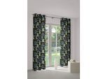 Vorhang WIRTH "Oakham" Gr. 2, grün (grün, schwarz), B:130cm H:180cm, Polyester, Gardinen, Vorhang