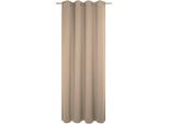 Vorhang ADAM "Uni Collection", braun (hellbraun), B:142cm H:165cm, Baumwolle (Bio-Baumwolle), Gardinen, Vorhang, Blickdichter aus 100% Bio-Baumwolle