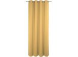 Vorhang ADAM "Uni Collection", gelb, B:142cm H:375cm, Baumwolle (Bio-Baumwolle), Gardinen, Vorhang, Blickdichter aus 100% Bio-Baumwolle