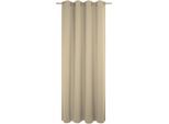 Vorhang ADAM "Uni Collection light", beige, B:142cm H:185cm, Baumwolle (Bio-Baumwolle), Gardinen, Vorhang, aus 100% Bio-Baumwolle