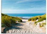 Artland Glasbild »Strand mit Sanddünen und Weg zur See« Strand 1 Stk. tlg. in verschiedenen Grössen