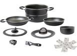 Kochtopf BRUNNER "Set Pirate NG 7+1", schwarz, Töpfe, Kochtopf