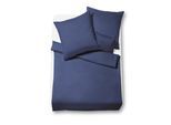 Bettwäsche FLEURESSE "Lech 3089, Flanell", blau (marine), B/L: 200cm x 210cm, 1 Stk., 2 Stk., Flanell, B/L: 65cm x 100cm, 3 Stk., Flanell, Obermaterial: 100% Baumwolle, Bettwäsche, Bettwäsche