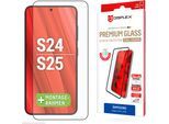 Displex Displayschutzglas »Real Glass FC« für Samsung Galaxy S24;Samsung Galaxy S25 Displayschutzfolie Displayschutz kratzer-resistent 10H splitterfest