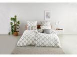 Wendebettwäsche HOME AFFAIRE "Alba in Gr. 135x200 oder 155x220 cm", grau (grau, weiß), B/L: 135cm x 200cm, 1 Stk., 1 Stk., Biber, B/L: 80cm x 80cm, 2 Stk., Biber, Obermaterial: 100% Baumwolle, Bettwäsche, Wendebettwäsche, Bettwäsche mit Wendeoptik, in verschiedenen Qualitäten, Baumwolle