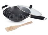 KEN HOM Wok "Hom Excellence Wok Set Karbonstahl"
