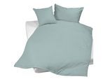 Bettwäsche NIGHT FASHION "Käthi, 100 % Baumwoll-Renforcé", grün (mint), B/L: 160cm x 210cm, 1 Stk., 1 Stk., Renforcé, B/L: 65cm x 100cm, 2 Stk., Renforcé, Obermaterial: 100% Baumwolle, Bettwäsche, Bettwäsche
