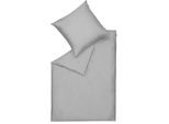 Bettwäsche "Pure in Gr. 135x200, 155x220 oder 200x200 cm", grau (grau, hellgrau, stein), B/L: 155cm x 220cm, 1 Stk., 1 Stk., Satin, B/L: 80cm x 80cm, 2 Stk., Satin, Obermaterial: 100% Baumwolle, SCHÖNER WOHNEN-KOLLEKTION, Bettwäsche, Bettwäsche, Bettwäsche aus Baumwolle in Satin-Qualität, unifarbene Bettwäsche