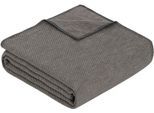 Kinderdecke IBENA "Wohndecke Charlotte mit GOTS", grau, B:70cm L:100cm, Baumwolle, Wohndecken, mit gewebter Struktur
