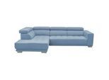 Xora Ecksofa , Hellblau , Textil , Uni , Ottomane links, L-Form , 301x207 cm , Goldenes M , Typenauswahl, Fußauswahl, Stoffauswahl, Sitzqualitäten, seitenverkehrt erhältlich, Bettfunktion erhältlich, Hocker erhältlich, Rücken echt, individuell planbar , Wohnzimmer, Sofas & Couches, Wohnlandschaften, Ecksofas