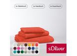 Handtuch Set S.OLIVER "s.Oliver, Premium Qualität, 600 gr/m²", rot, 3 Stk., Walkfrottier, Walkfrottier, Obermaterial: 100% Baumwolle, Handtuch-Sets, 1 Gästetuch 30x50 cm, 1 Handtuch 50x100 cm, 1 Duschtuch 70x140 cm