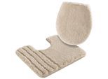 Badematte MÖVE "Loft, Badvorleger, Badezimmer Teppich" Gr. 9, beige (papyrus), H:30mm, Polyacryl, Badematten, Badematte, Badteppich, Badematten auch als 2 teiliges Set & rund