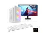 CSL PC-Komplettsystem "Spectrum V25242", Energieeffizienz: E (A-G), weiß, Microsoft Windows 11 Home (64 Bit), 16 GB RAM 1.000 GB SSD, Computer_Komplettsysteme