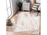 Teppich CARPET CITY "Noa 9294", beige, B:80cm H:11mm L:300cm, Kunstfaser, Teppiche, Teppich, Läufer, Kurzflor, Modern, Weicher Flor, Pflegeleicht, Wohnzimmer
