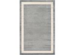 Teppich "Good Times, LAGERRÄUMUNG", grau (grau, elfenbeinfarben), B:152cm H:13mm L:244cm, Polypropylen (PP), MYFLAIR MÖBEL & ACCESSOIRES, Teppiche, Teppich, Kurzflor, gewebt, melierte Optik, mit Bordüre