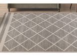 Teppich KAYOOM "Rhombus 225", grau (braun, beige), B:120cm H:10mm L:170cm, Polypropylen (PP), Teppiche, Teppich