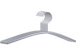 Kleiderbügel PIEPERCONCEPT "Piatto", grau (aluminiumfarben), B:45cm H:17cm T:1,3cm, Metall, Kleiderbügel, Kleiderbügel
