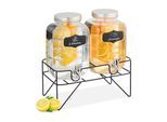 relaxdays Getränkespender "mit Ständer 2er Set, 4 Liter"