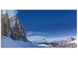 Glasbild ARTLAND "Drei Zinnen Umrundung in den Dolomiten", blau (farbe bild(er): blau), B:100cm H:50cm, Bilder, Glasbild, in verschiedenen Grössen