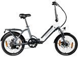 E-Bike ZÜNDAPP "ZT20R" Gr. 35, grau, Elektrofahrräder, 35cm, 20 Zoll (50,80cm), Pedelec, Elektrofahrrad für Damen u. Herren