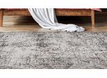 Teppich CALO-DELUXE "Bello 600" Gr. 6, schwarz (anthrazit, creme), B:200cm H:10mm L:290cm, Baumwolle, Polyester, Teppiche, Teppich, Vintage Design, Wohnzimmer
