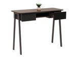 Konsolentisch MCW-O40, Telefontisch Flur-/Beistelltisch, Ablage Schublade MDF Melamin Metall 88x110x40cm ~ Walnuss-Optik